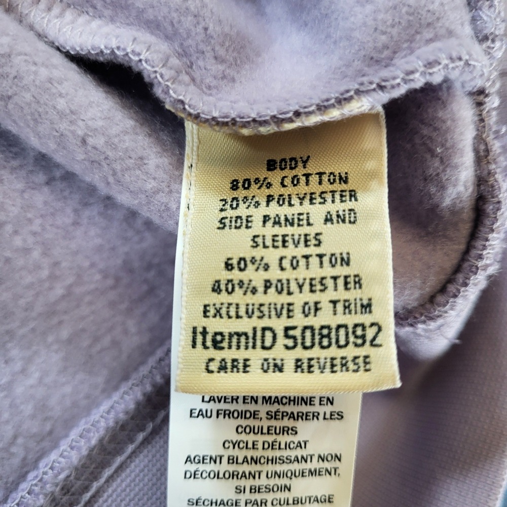 LL Bean Womens 1X Plus Quilted Quarter Zip Pullover Lavender Purple Pockets - Picture 10 of 12